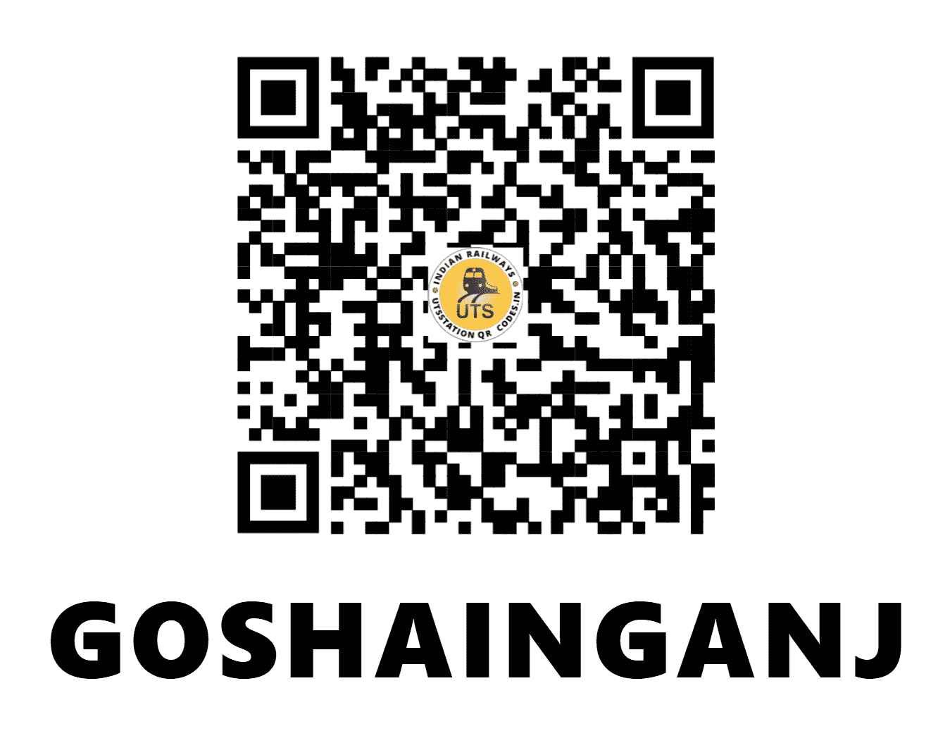 UTS QR Code for GOSHAINGANJ - GGJ (NR - UTTAR PRADESH)